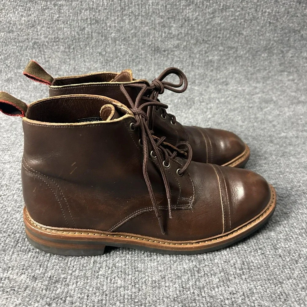 Allen Edmonds Patton Weatherproof Mens Boots 9 EEE Brown Dainite Sole 4098